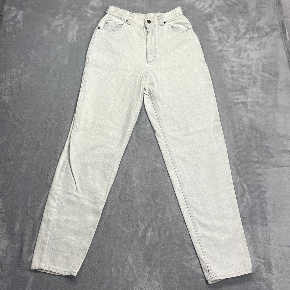 Lee Jeans Women 10M (27x31) Gray Light Wash Low Waist Boho Skinny Leg USA Made